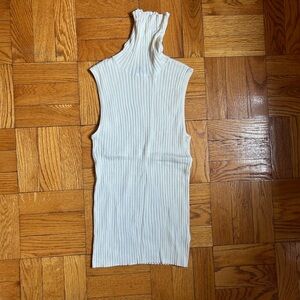 Express ivory sleeveless turtleneck